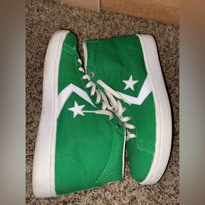 Converse Pro Leather 76 Green Canvas Mens 10